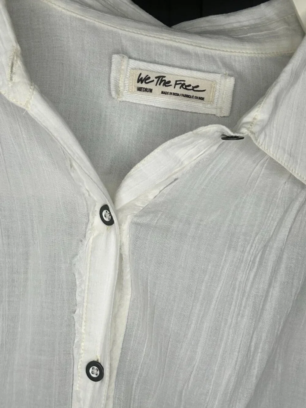 We The Free White Button-Up Top | size medium - Picture 4 of 4